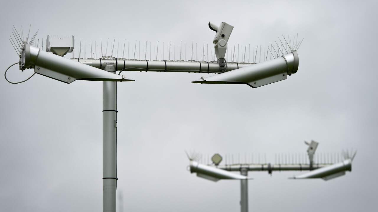 Het automatische weerstation in De Bilt.