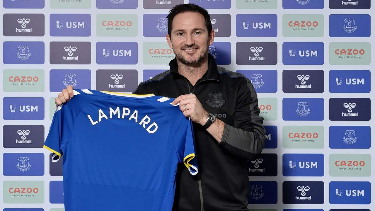 Frank Lampard werd maandag gepresenteerd als manager van Everton.