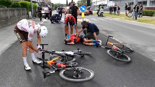Mikel Landa knalde hard op een seingever.