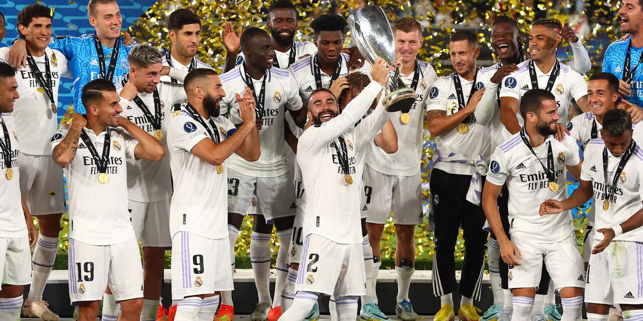 Real-spelers verheugd over winst Europese Super Cup: 'Dit blijft bijzonder'