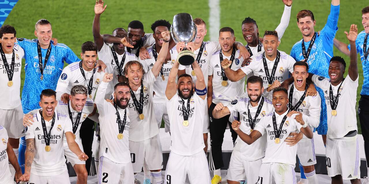 Real Madrid wint Europese Super Cup voor vijfde keer door zege op Frankfurt