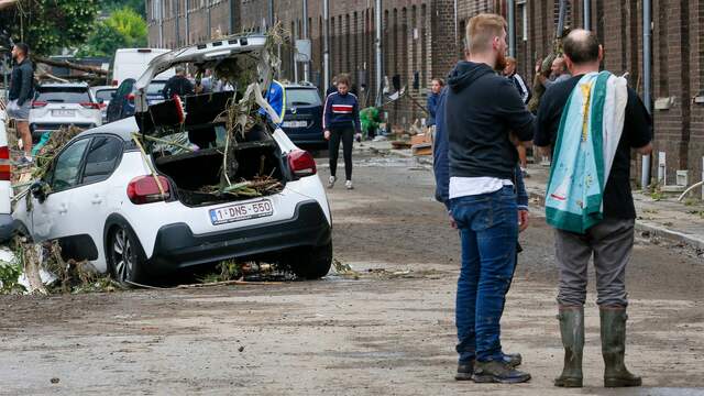 In België is het waterpeil in alle getroffen gebieden aan het dalen.