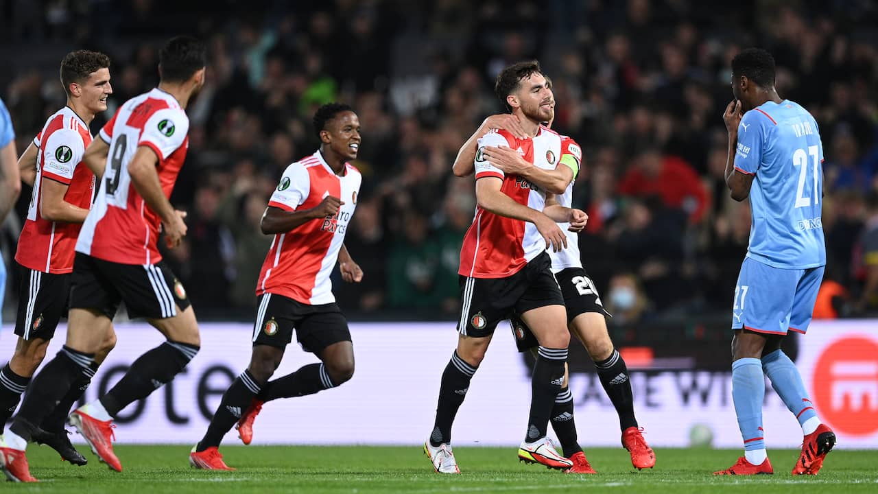 Kökçü maakt openingstreffer bij duel tussen Feyenoord en Slavia Praag