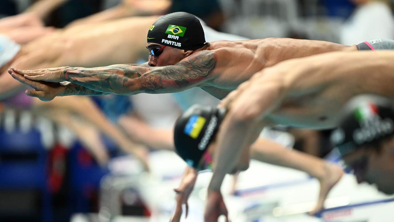 Bruno Fratus was de snelste in de series van de 50 meter vrije slag.