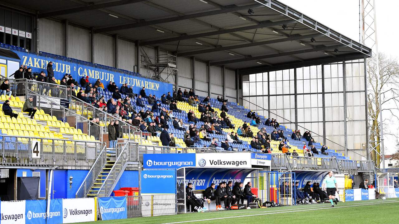 Bij Cambuur-Heracles werd er publiek toegelaten, dat volgens de coronaregels 1,5 meter afstand diende te houden.