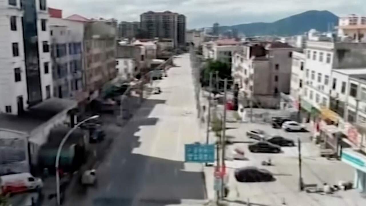 Beeld uit video: Chinese miljoenenstad op slot na vijftien coronabesmettingen