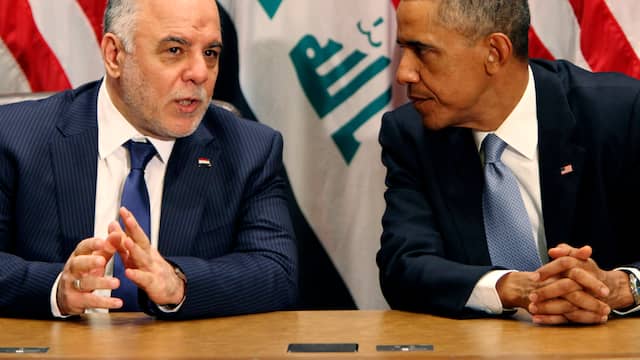 Al-Abadi en Obama tijdens een VN-vergadering in 2014 