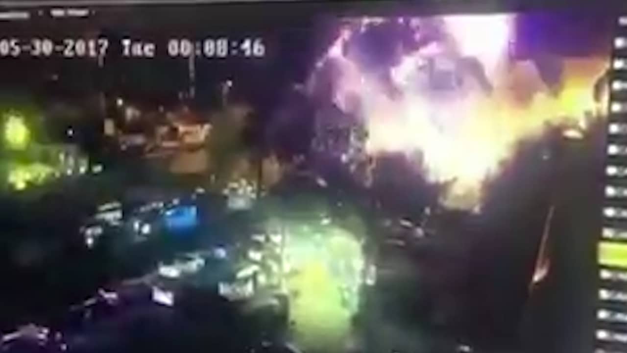 Beeld uit video: Bagdad tweemaal opgeschrikt door autobommen