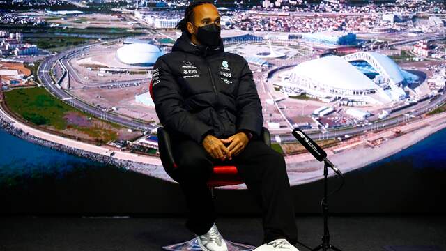 Lewis Hamilton donderdag in Sotsji.