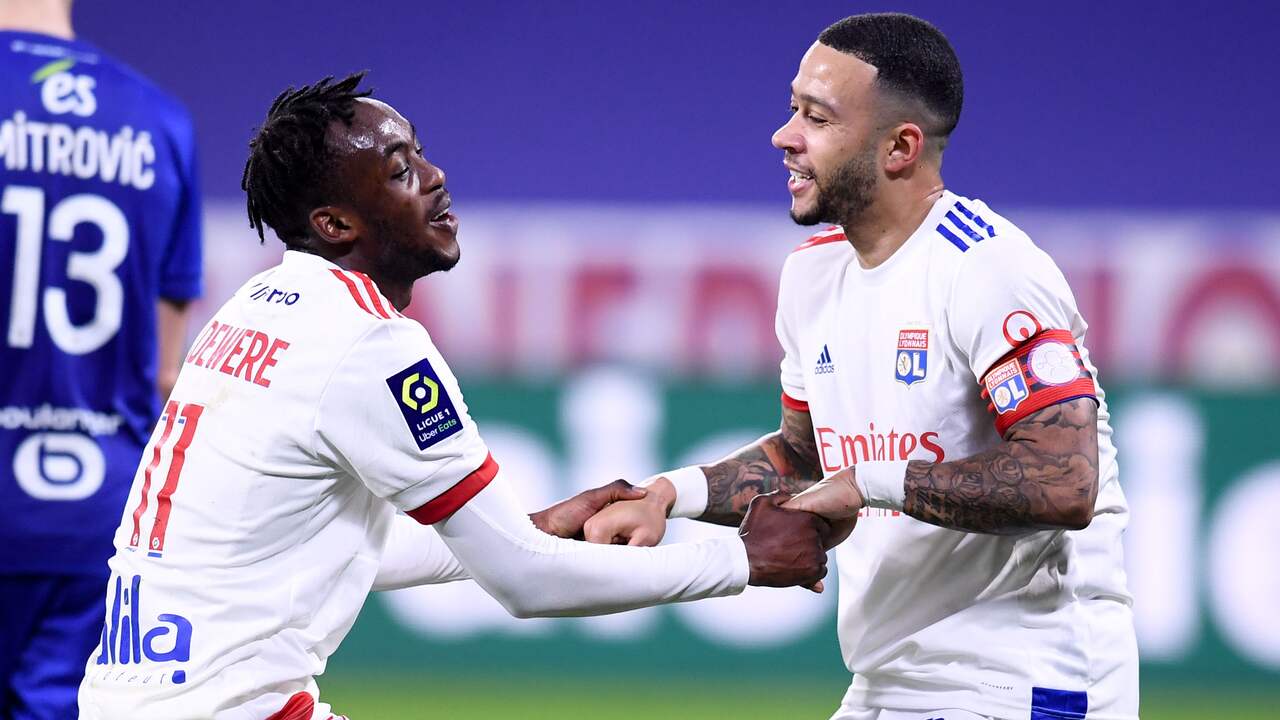 Memphis Depay staat nu op dertien doelpunten dit seizoen.