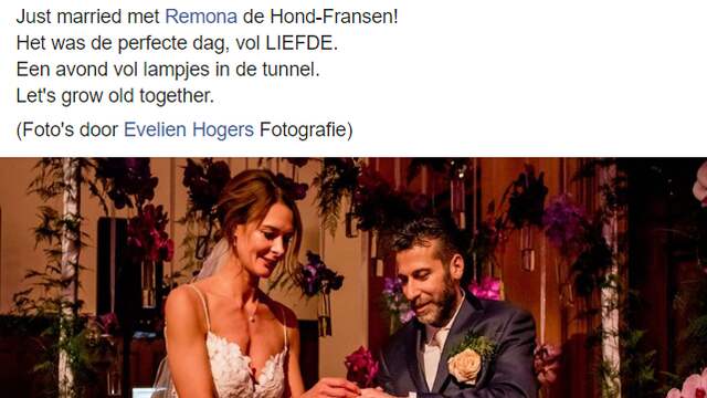 De bekendmaking van het huwelijk op Facebook