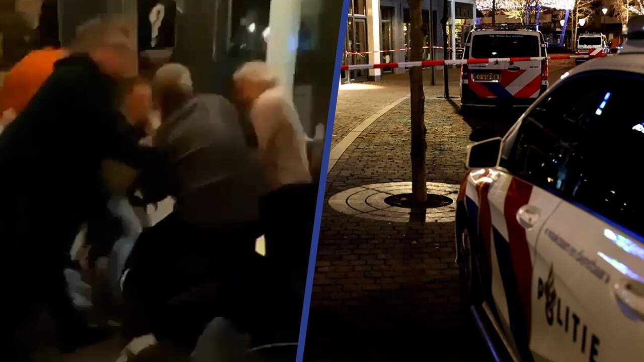 Beeld uit video: Gasten Brabants restaurant overmeesteren gewapende overvaller