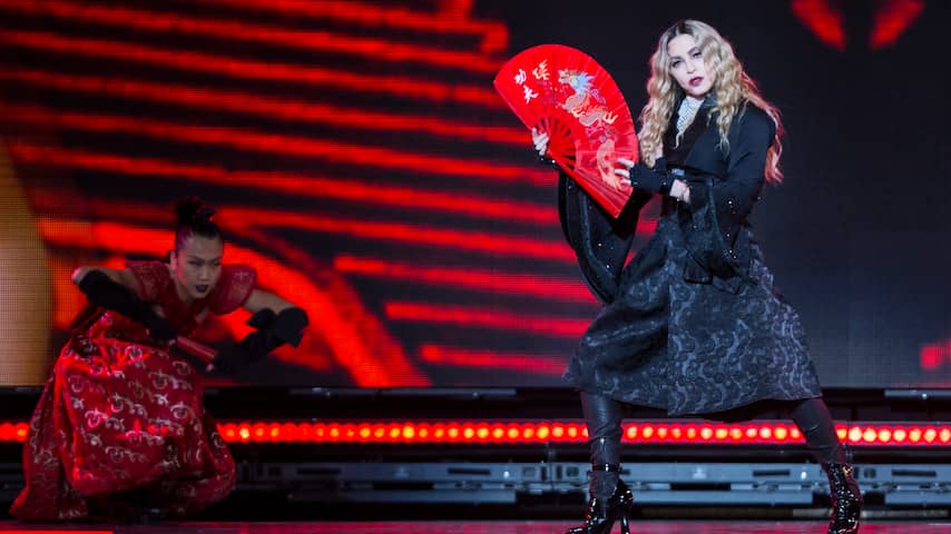 Madonna geeft optreden in Amsterdam