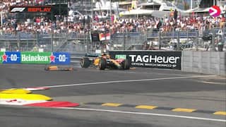 Ricciardo stapt ongedeerd uit na zware crash in Monaco
