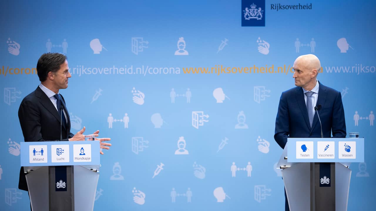 Beeld uit video: Bekijk hier de coronapersconferentie van Rutte en Kuipers