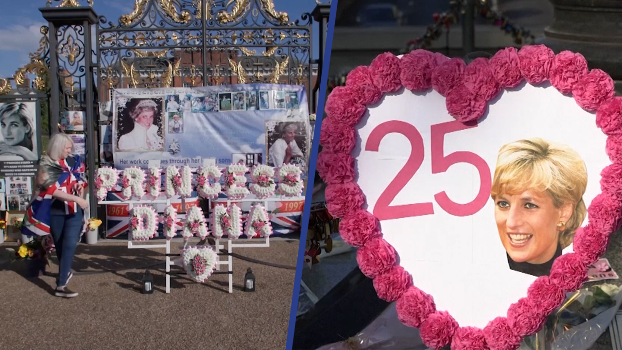 Beeld uit video: Britten herdenken prinses Diana 25 jaar na dood