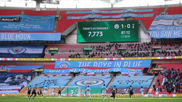 Bij de finale tussen Manchester City en Tottenham Hotspur waren 7.773 toeschouwers aanwezig.