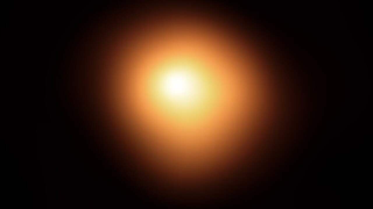 Bekijk hier een animatie van de dimmende ster Betelgeuze
