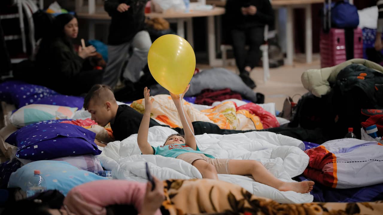 Oekraïense vluchtelingen in een opvanglocatie in Roemenië