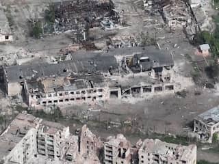 Drone filmt totale verwoesting van Oekraïense stad Chasiv Yar