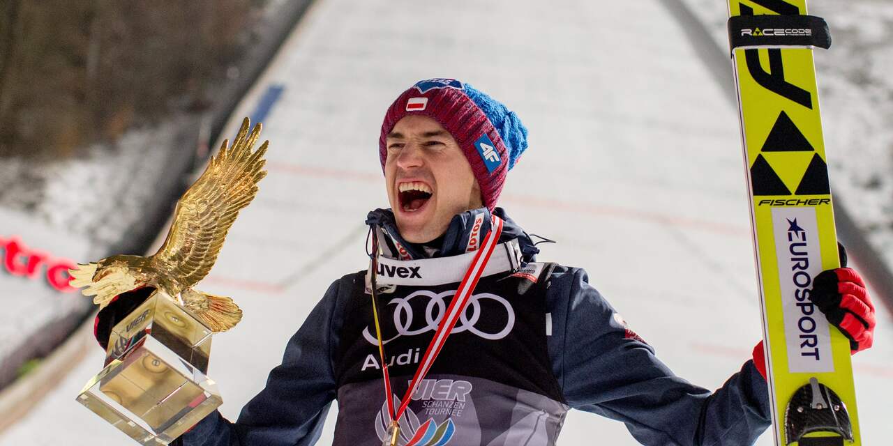 Stoch wint als tweede skispringer ongeslagen Vierschansentournee