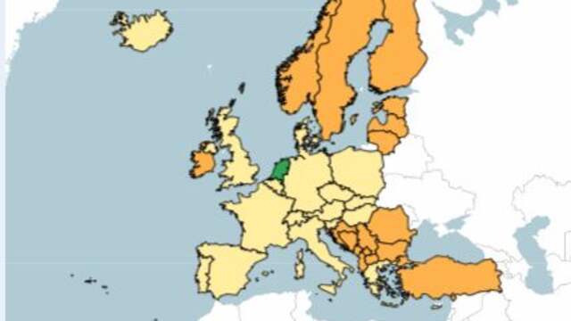 Ook Noorwegen wordt 'oranje': bekijk hier alle Europese reisadviezen