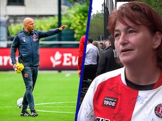 Feyenoord-fans zwaaien Slot uit op laatste open training
