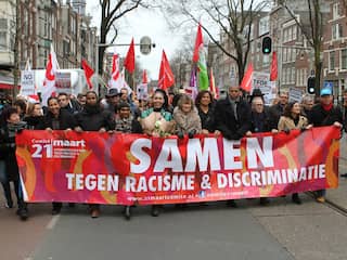Demonstratie tegen racisme in Amsterdam