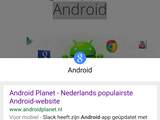 Chrome Android-app toont meer informatie bij selecteren tekst