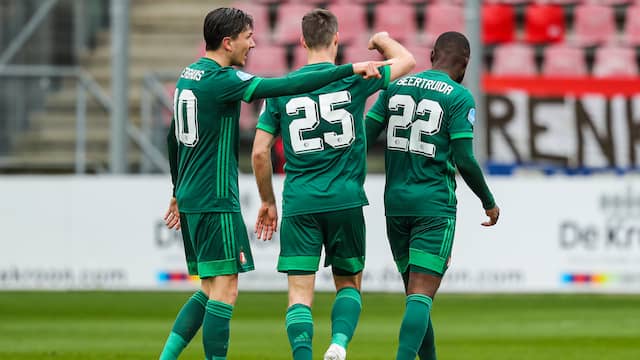 Feyenoord won met 1-2 in Utrecht.