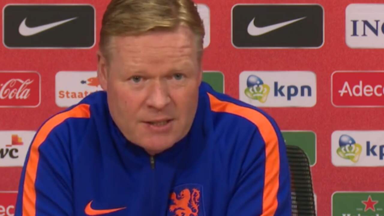Beeld uit video: Koeman over Van Dijk, spelsysteem en debutanten Oranje