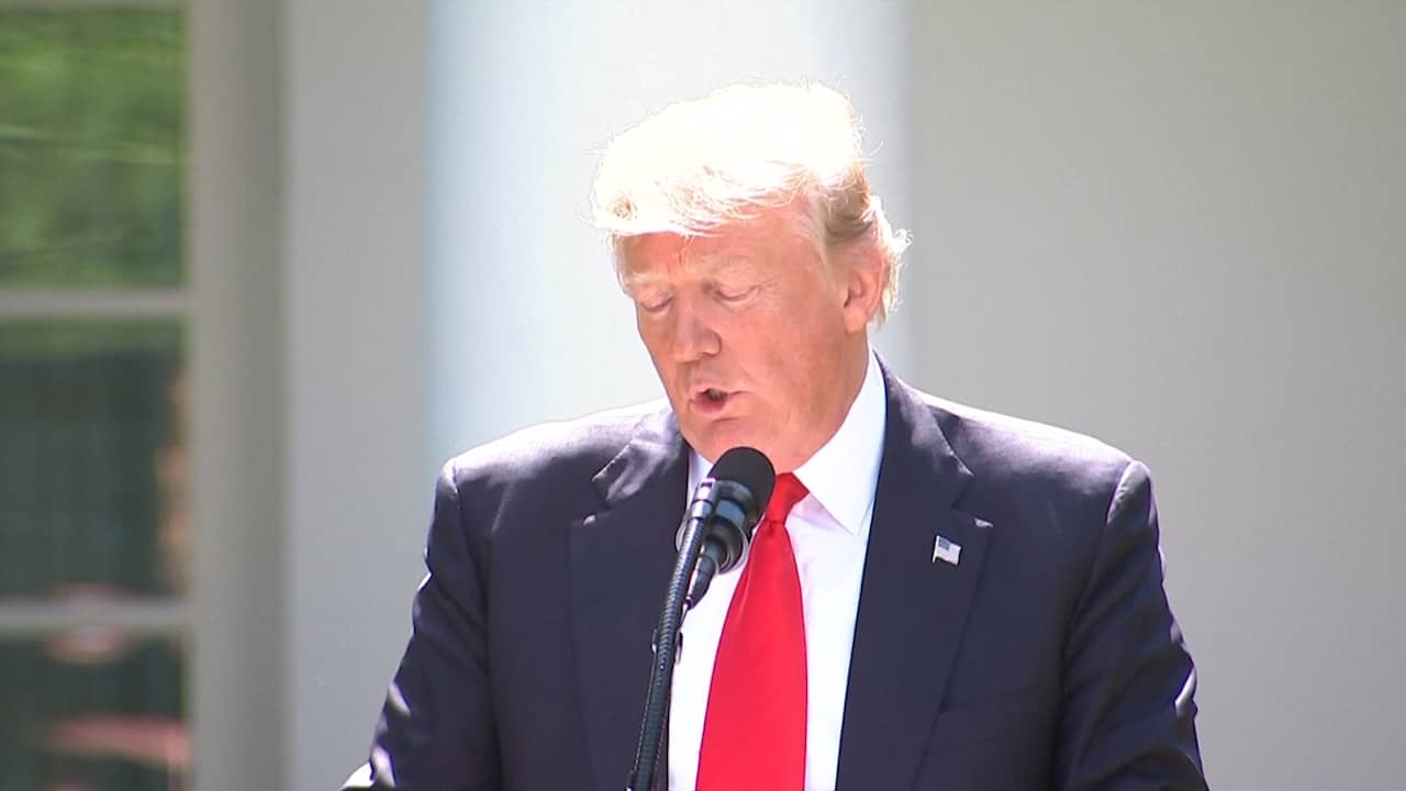 Beeld uit video: Trump noemt vertrek uit klimaatakkoord 'plicht om Amerika te beschermen'