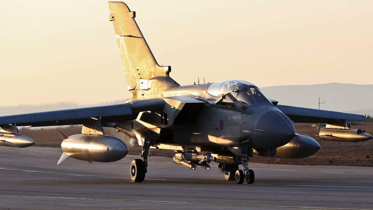 Brits gevechtsvliegtuig in Irak.