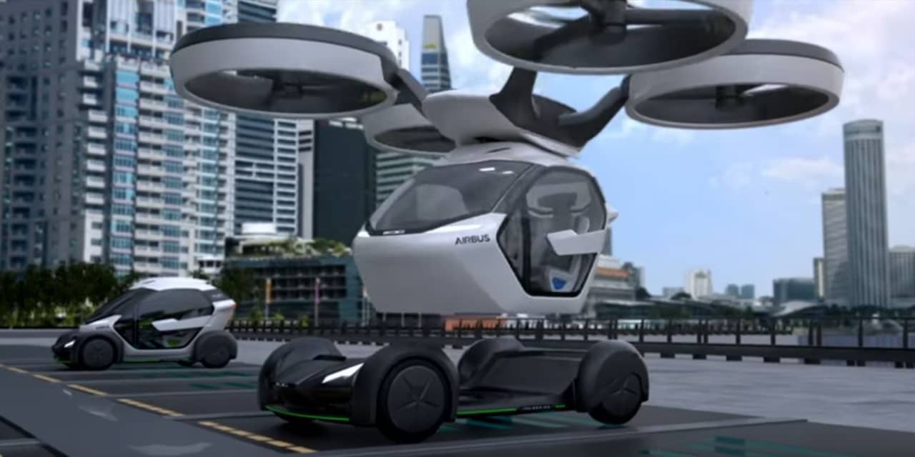 Vliegtuigbouwer Airbus toont drone die auto op kan pikken