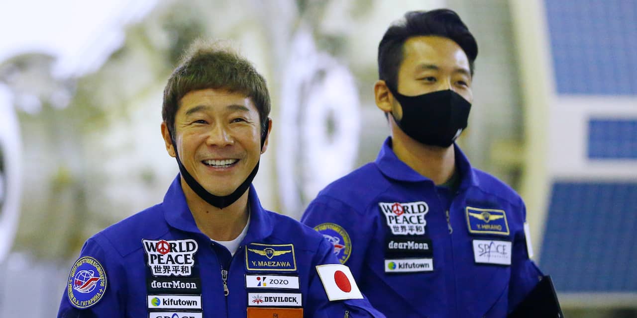 Japanse miljardair Yusaku Maezawa aangekomen bij ruimtestation ISS