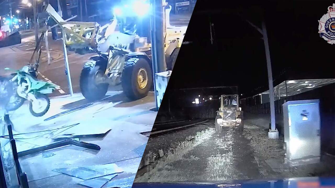 Beeld uit video: Australiër slaat op de vlucht voor politie na inbraak met shovel