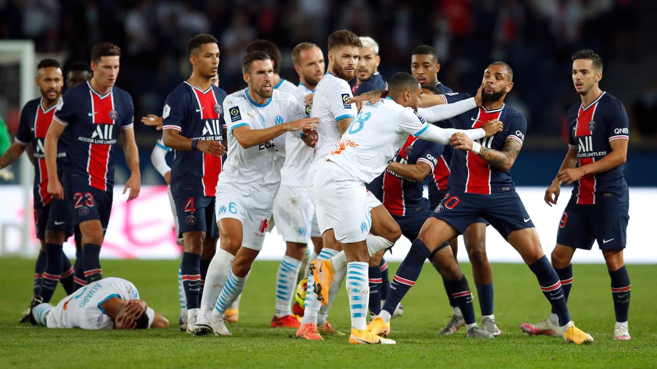 Marseille – Psg / Ligue 1 Neymar Four Other Players Sent Off After On