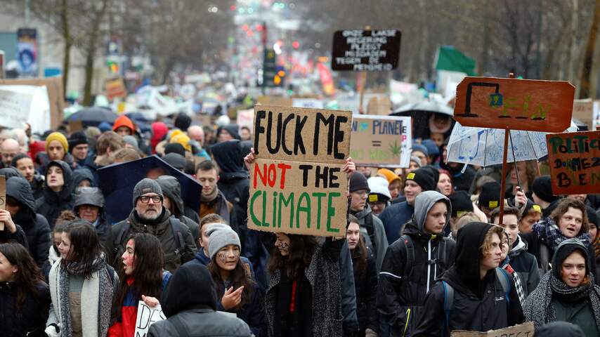 Zeker 70.000 mensen in Brussel de straat op voor klimaat