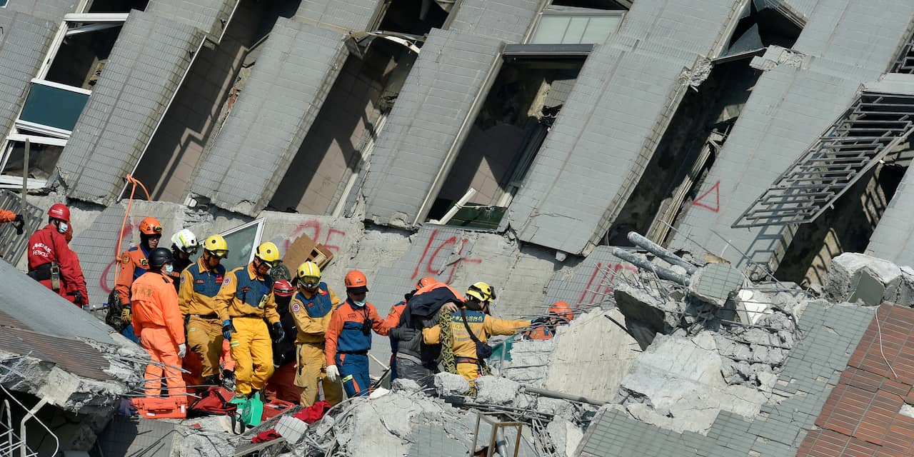 Reddingsoperatie na instorten flatgebouw Taiwan nog in volle gang
