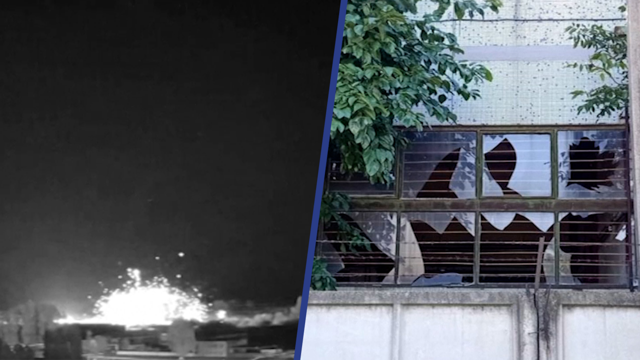 Beeld uit video: Russische raketaanval veroorzaakt explosie bij Oekraïense kerncentrale