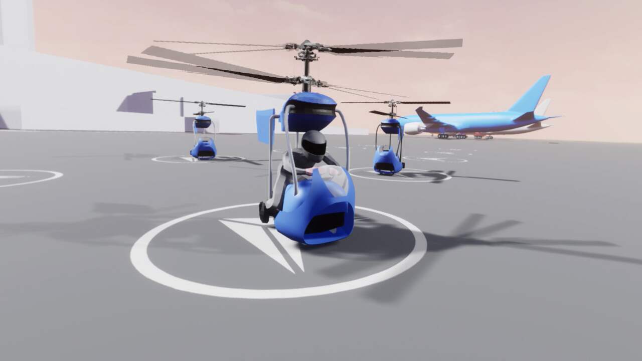 Studenten bouwen elektrische helikopter om over files te vliegen