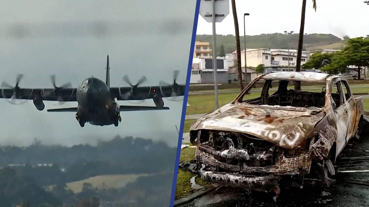 Beeld uit video: Vliegtuig onderweg naar gestrande toeristen in Nieuw-Caledonië