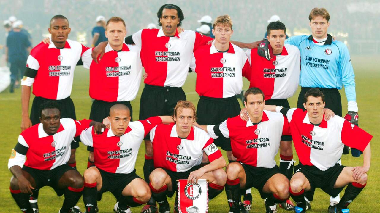 De basisspelers van Feyenoord in de UEFA Cup-finale van 2002.
