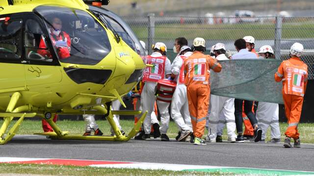 Jason Dupasquier werd na zijn val lang behandeld op het circuit van Mugello.