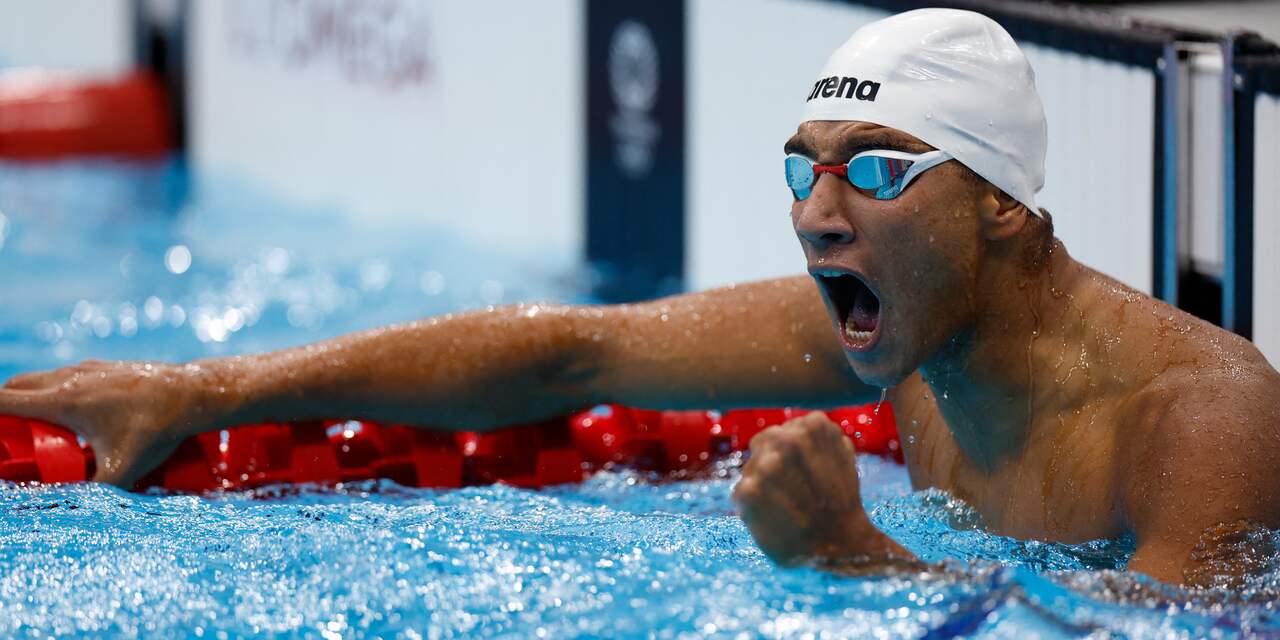 Onbekende Tunesiër Hafnaoui (18) zorgt met goud voor sensatie in zwembad