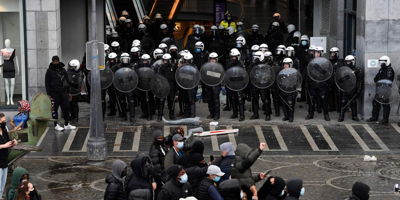 Tientallen agenten gewond bij uit de hand gelopen BLM-protest in Luik