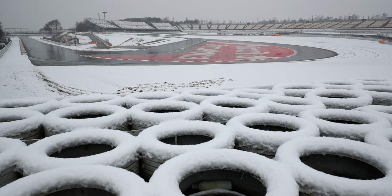 Ochtendsessie derde testdag in Barcelona geannuleerd wegens sneeuw