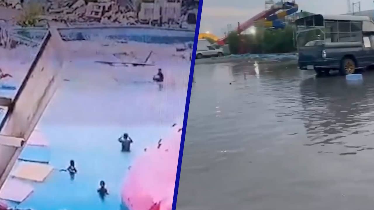 Beeld uit video: Gat in zwembad veroorzaakt wateroverlast in Thaise straten