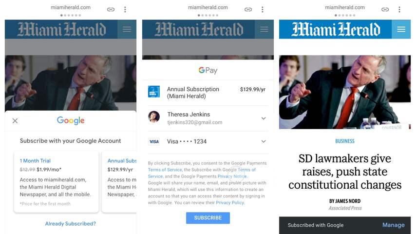 Google gaat namens media abonnementen verkopen