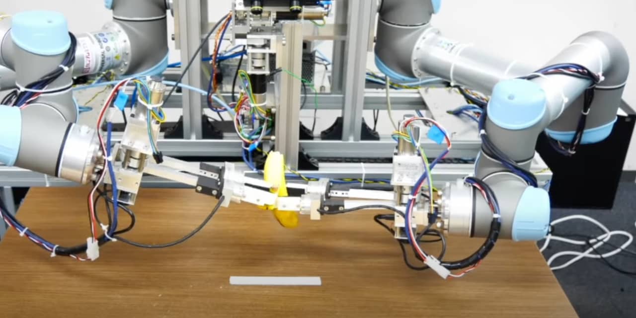Japanse onderzoekers onthullen robot die bananen kan pellen